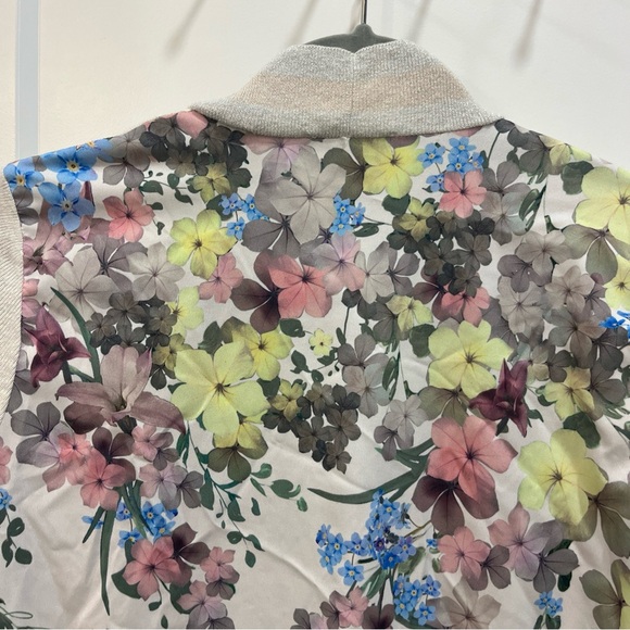Ted Baker Women’s Miyyaa Decadence Woven Open Front Cardigan Cream Floral Size 1 - Picture 3 of 10